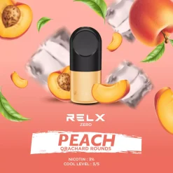 relx zero peach กลิ่นพีช หอมกลิ่นพีช มีความเย็นระดับ 2