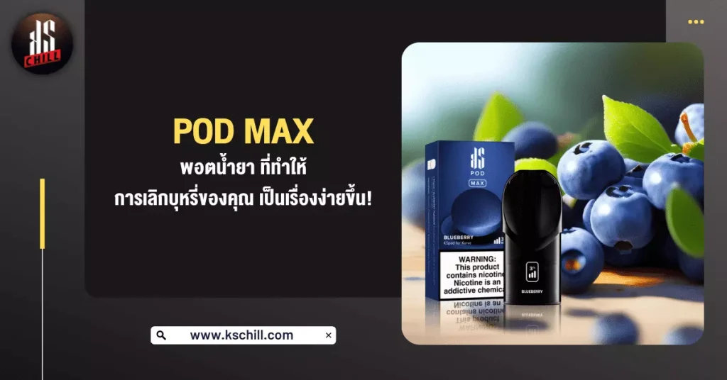 pod max พอตน้ำยา ที่ทำให้ การเลิกบุหรี่ ของคุณเป็นเรื่องง่ายขึ้น!